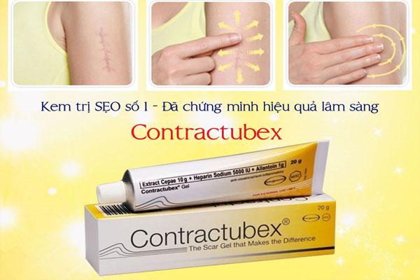 Gel Contractubex được dùng để điều trị sẹo lồi, sẹo phì đại, hạn chế cử động do sẹo (các vết sẹo dày, nhô cao và đôi khi vùng sẹo bị khác màu so với vùng da xung quanh).