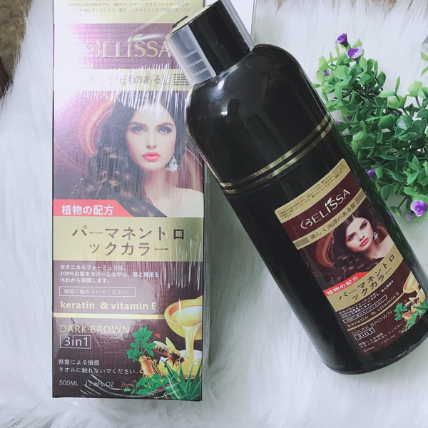 Dầu gội phủ bạc Gelissa giúp tóc đen mượt nhanh chóng