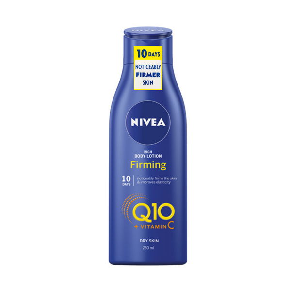 Kem duong trang da body Nivea rich body lotion firming Q10 Vitamin C