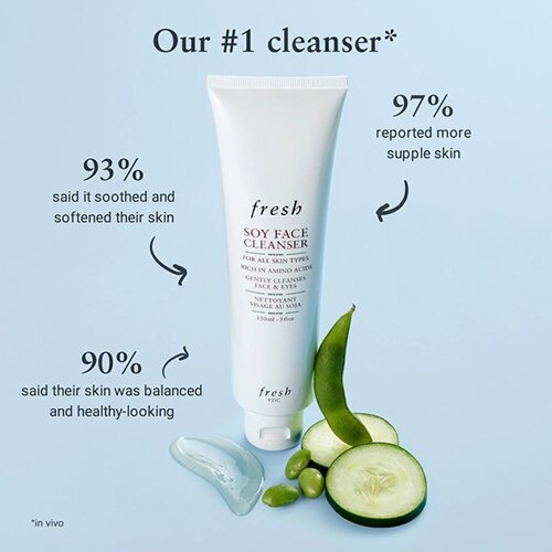 sua rua mat cho da kho fresh soy face cleanser