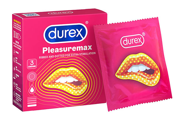 Durex Pleasuremax được thiết kế với kiểu dáng độc đáo, ấn tượng.