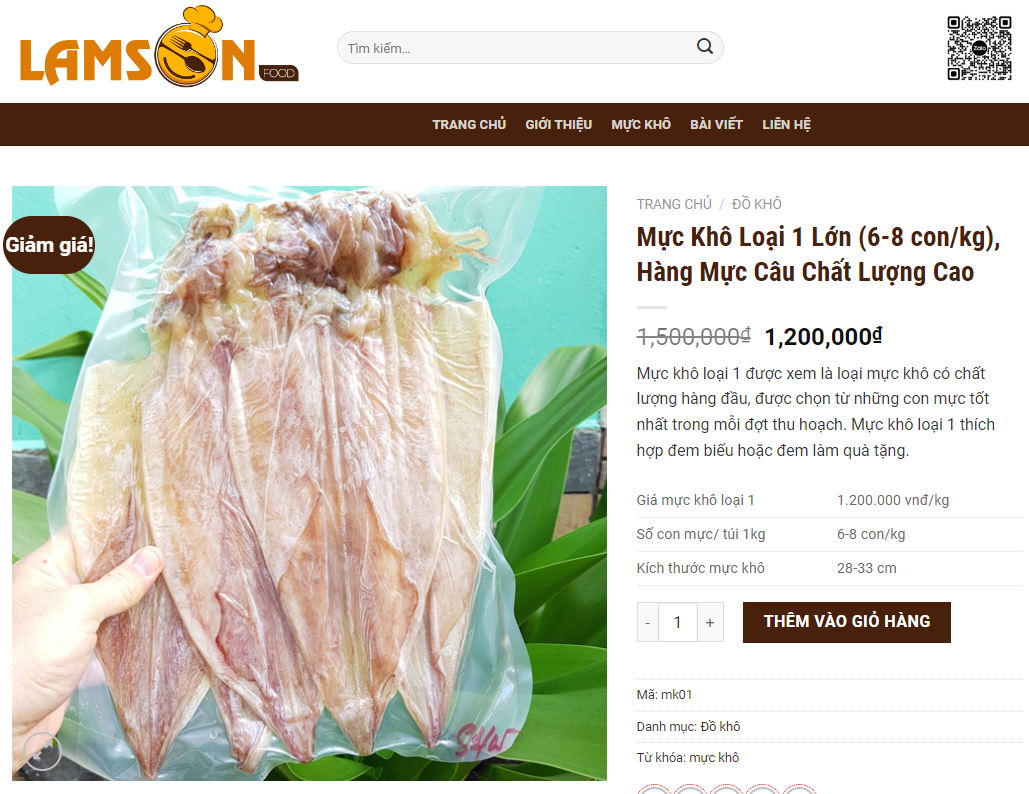 Dat mua muc kho tai Lam Son Food