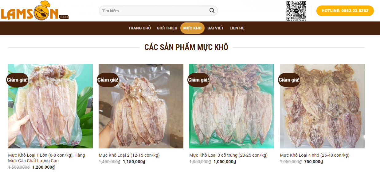 Lam Son Food chuyen cung cap cac san pham muc kho chat luong